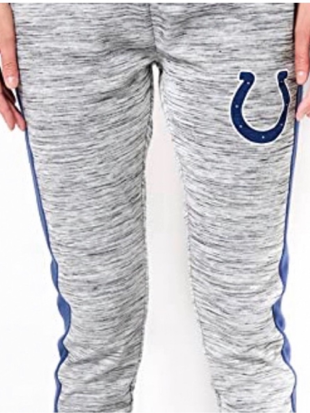 Indianapolis Colts Grey Knit  Jogger Pants with Blue Accent